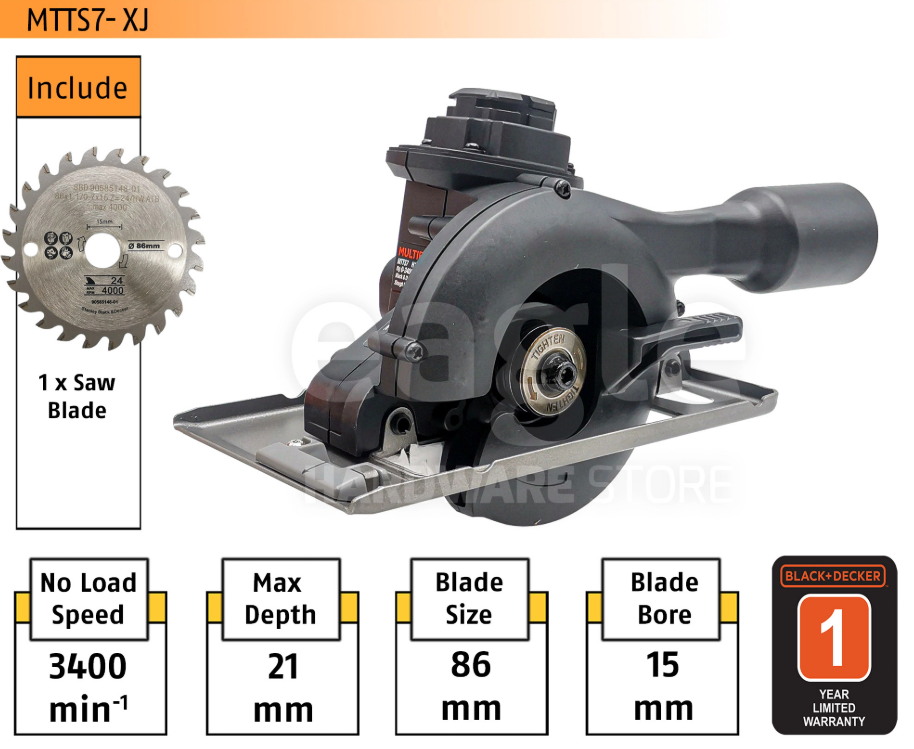 BLACK & DECKER MTTS7-XJ TRIM / CIRCULAR SAW ADAPTOR ( EVO185 )