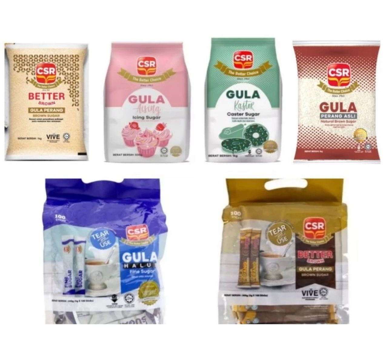 CSR Gula paket aneka gula sugar series (assorted)