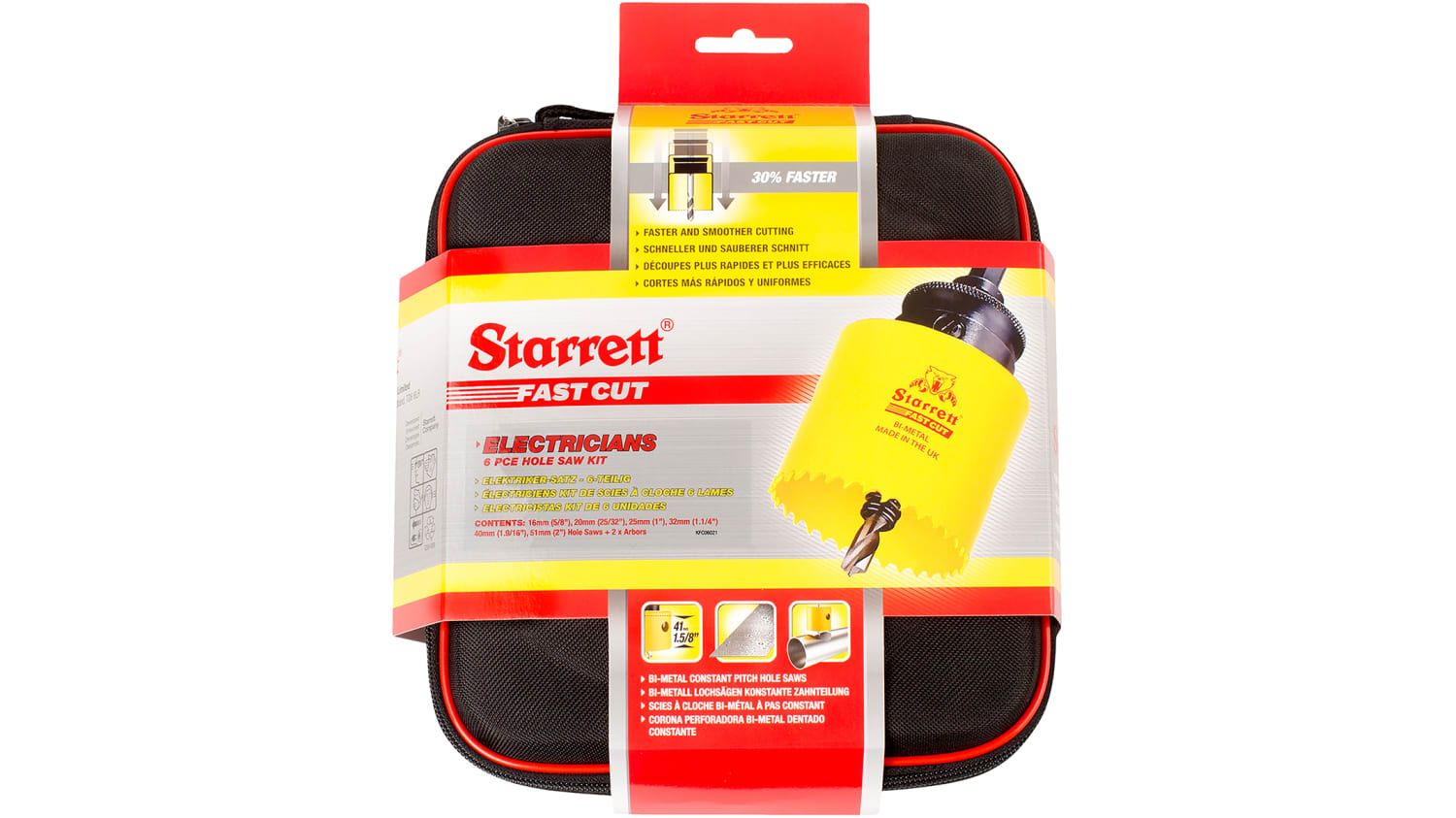 RS COMPONENTS Starrett HSS 16 ? 51mm Hole Saw Set