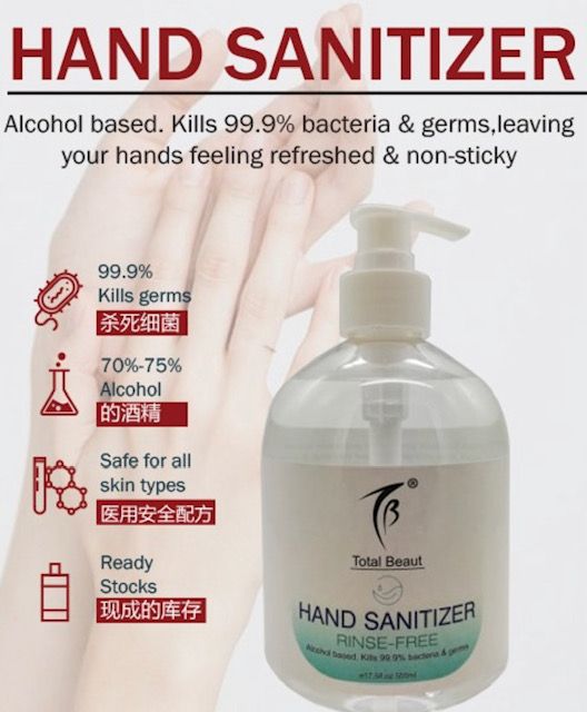 Beauty Hand Sanitizer 500ML 70% Alcohol