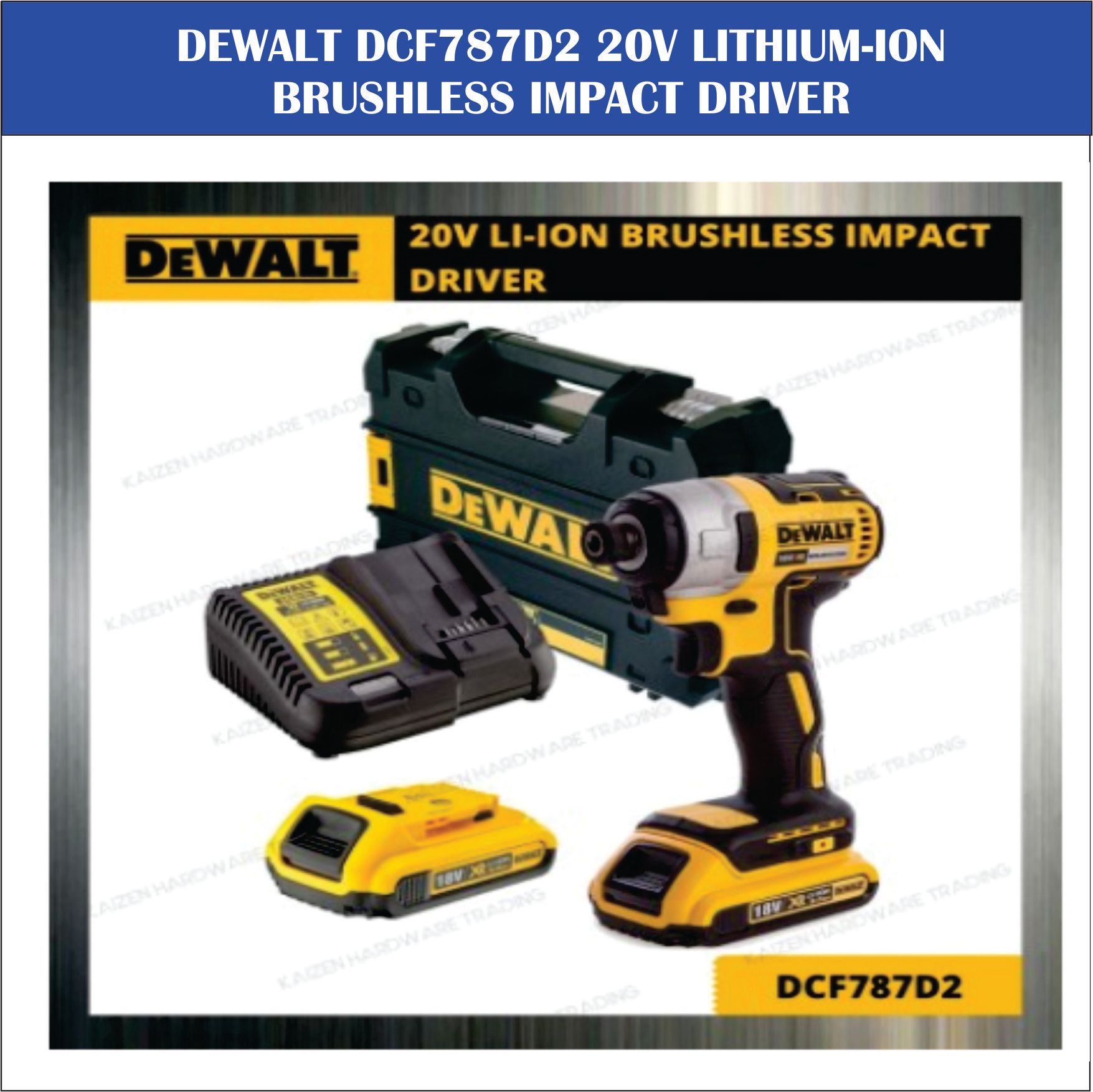 DEWALT DCF787D2 20V LITHIUM-ION BRUSHLESS IMPACT DRIVER OCHA DEWALT DCF787D2 20V LITHIUM-ION BRUSHLESS IMPACT DRIVER