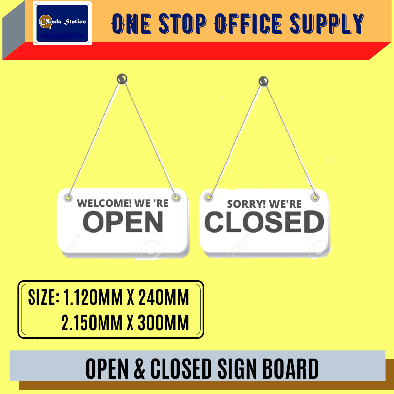 SIGN BOARD OPEN & CLOSED SIGN BOARD -ALL SIZE /Sign Board /Signboard /Open & Close Sign Board