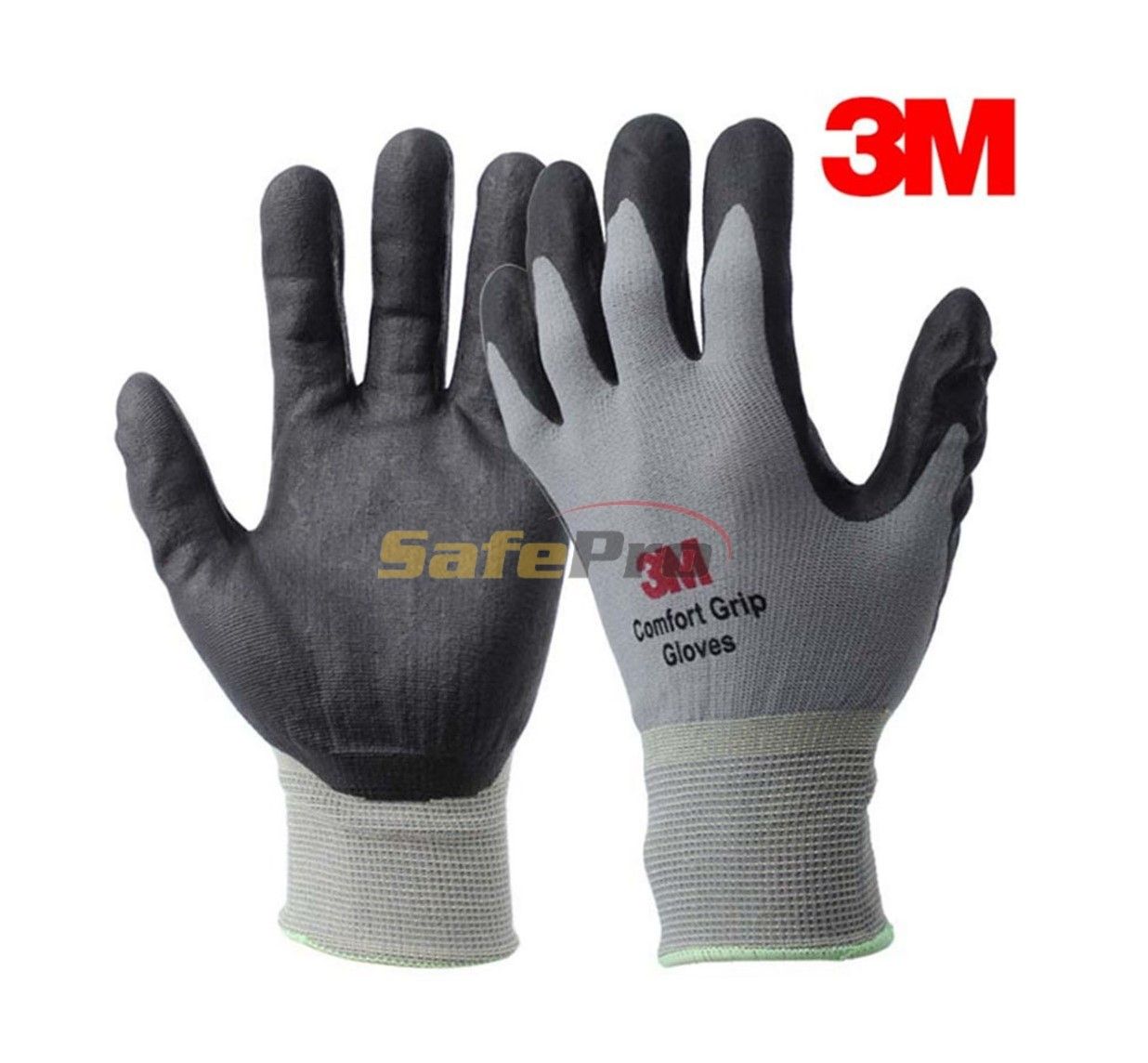 3M Comfort Grip Gloves Nitrile Foam Coated Gloves 3M Safety Glove (Size S/M/L/XL)