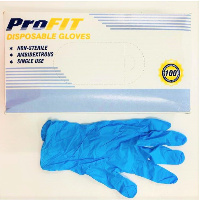 PROFIT NITRILE DISPOSABLE GLOVES -SIZE: M/L/XL