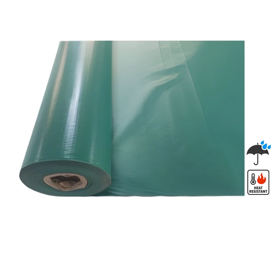 OEM Dark Green Tarpaulin Roll Waterproof Heat Resistant 1.8mtr x 50mtr(L)