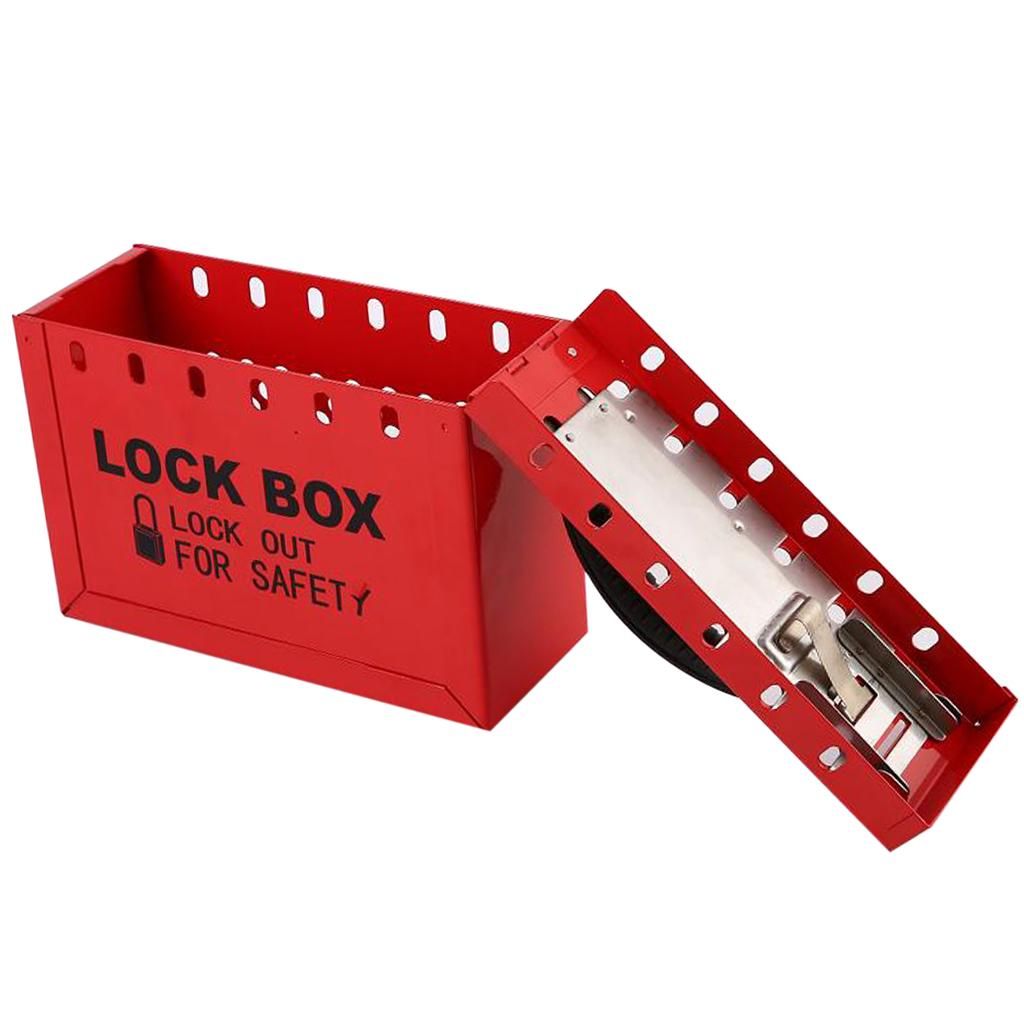 LOTO Box Safety Lockout Tagout Lock Device Storage, up to 12 Padlocks.