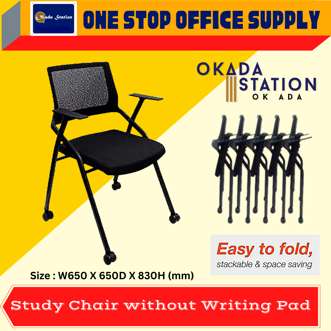 LT ELANO NT-888 Study Chair Without Writing Pad / Study Chair / Student Chair / Tuition Chair / Training Chair / Foldable Chair