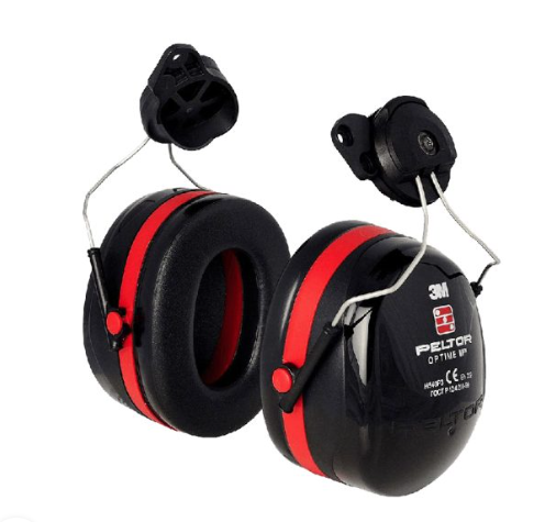3M PELTOR OPTIME EARMUFFS H540A411SV HELMET MOUNTED (RED)