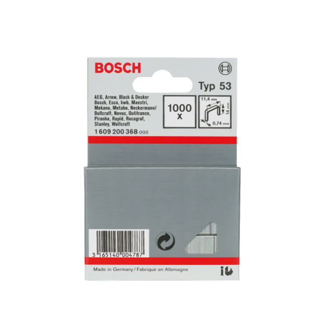 BOSCH FINE WIRE STAPLE TYPE 53 (14MM) (2609200368)