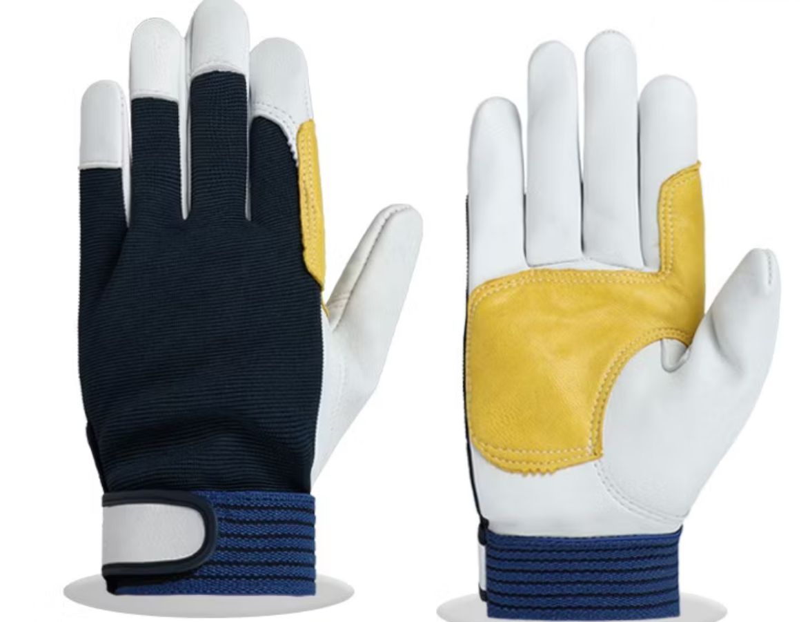 Qiangleaf Sheepskin Gloves For Muslims 3005MY Hand Leather Work Gloves Men Safety Gloves Outdoor Construction Warm Winter Driving Gloves