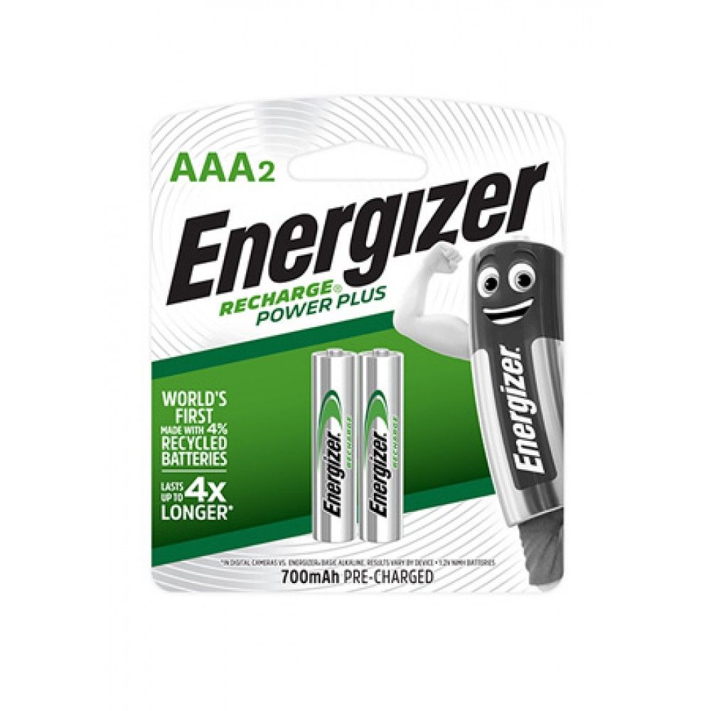 ENERGIZER RECHARGEABLE BATTERY / SIZE AAA / 2 IN 1 CRAD / 2'S PCS / POWERPLUS 700MAH / CHARGEABLE BATTERY / 2AAA / ENERGIZER BATTERY