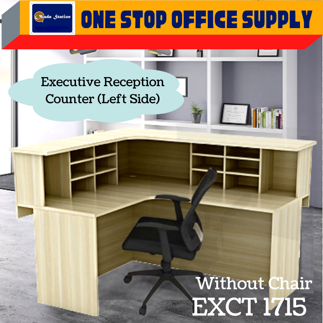 VS EX-SERIES EXECUTIVE RECEPTION COUNTER (EXCT 1715) / EX-SERIES / RECEPTION COUNTER / COUNTER TABLE / OFFICE COUNTER / COUNTER / SHOP COUNTER / EXCT 1715 / L-SHAPE COUNTER