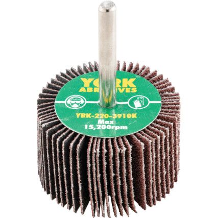 York Flap Wheels - Aluminium Oxide - 6.0mm Shaft (50x30mm - P60)