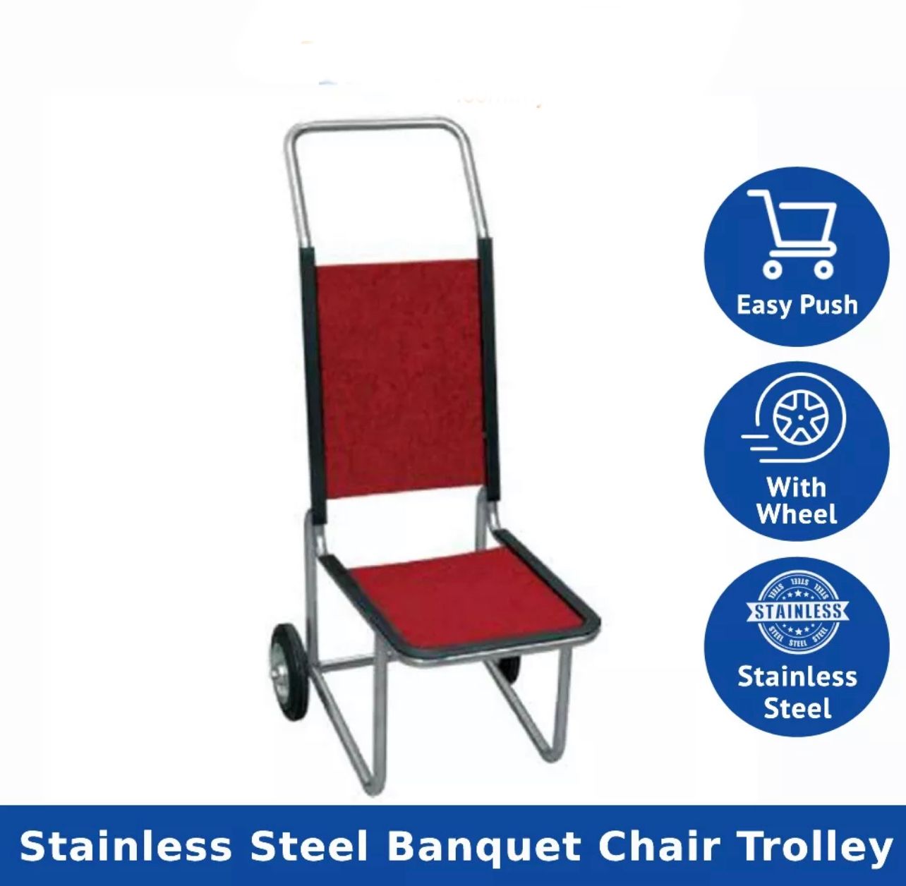 NA Stainless Steel Banquet Chair Trolley