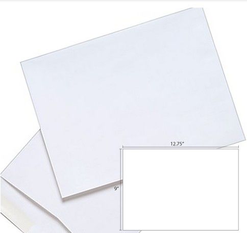 ButterFly White Envelopes 9" x 12.75"