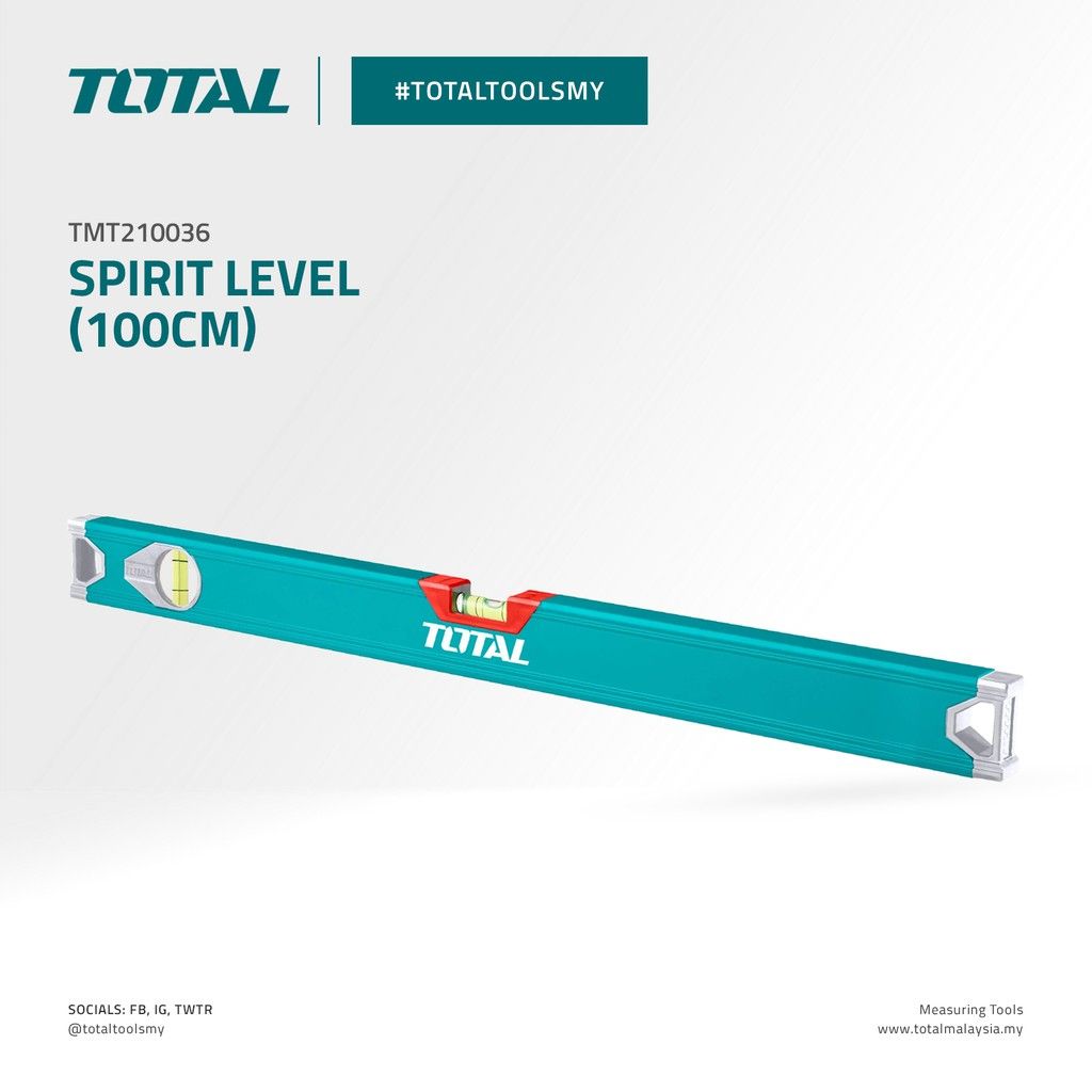 TOTAL SPIRIT LEVEL ALUMINIUM COVER (100CM) TMT210036