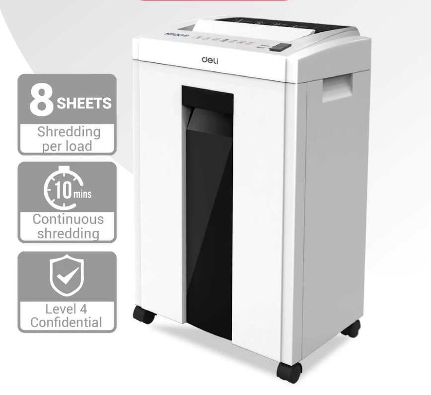 Deli Automatic Paper Shredder Machine Cutter Office Supplies - White (16L) ET051