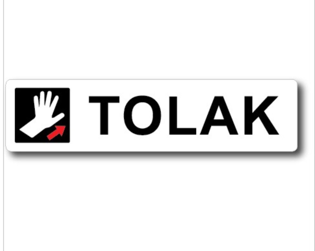 Plate Sign Plate Tolak