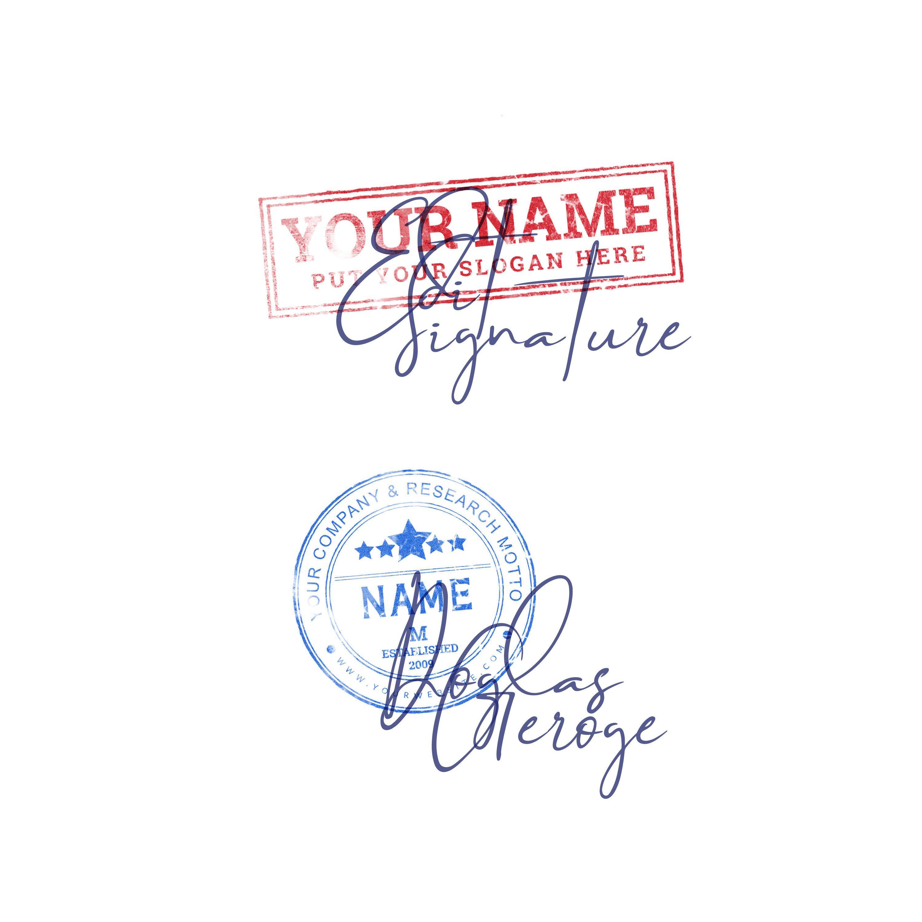 OEM *Stamp with Signature (Custom Design)
