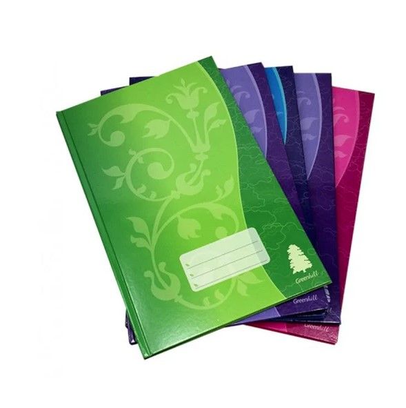 GREEN HILL - ASSORTED COLOUR F4 HARD COVER NOTEBOOK