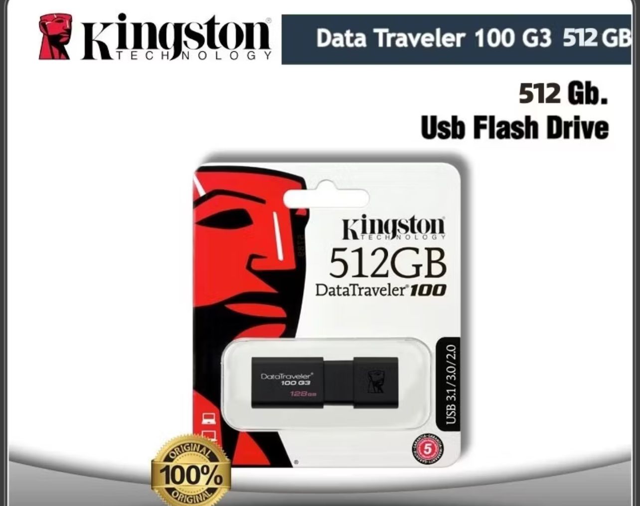 Kingston Kington DataTraveler USB Flash Drive 512GB Pen Drive USB 3.0 high speed PenDrive
