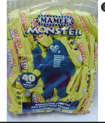 MAMEE 30 Packs Mamee Monster BBQ 25g Each / MAMEE MONSTER
