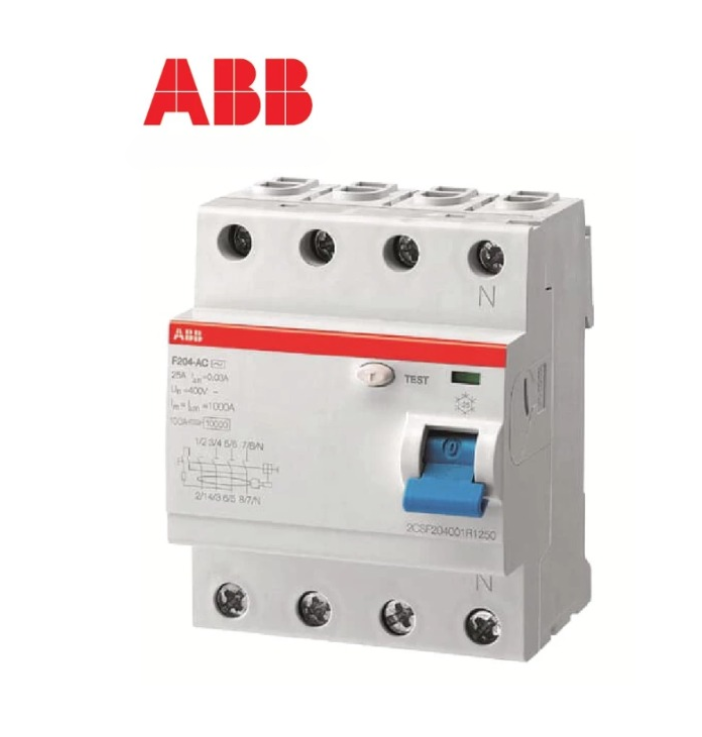 ABB RCCB/ELCB F204 AC-100/0.3 (300MA) IEC / 4 POLE (4P)