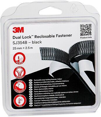 NA *3M Black Velcro Tape [25mm x 2.5m]
