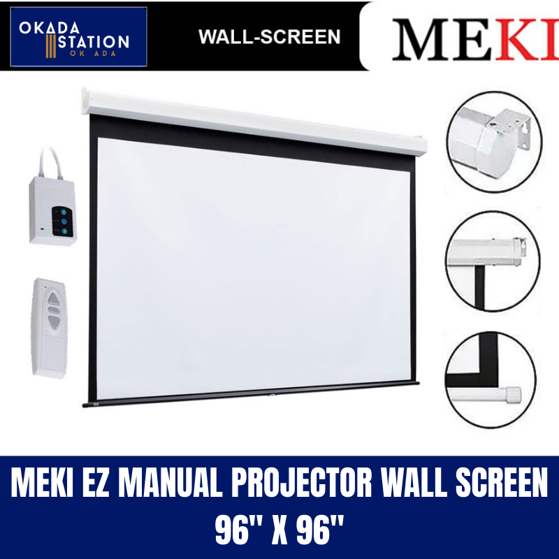 MEKI EZ Manual Projector Wall Screen 96'' x 96'' /MEKI EZ /Projector Wall /Manual Projector /MEKI EZ Projector /MEKI EZ Manual Projector Wall Screen