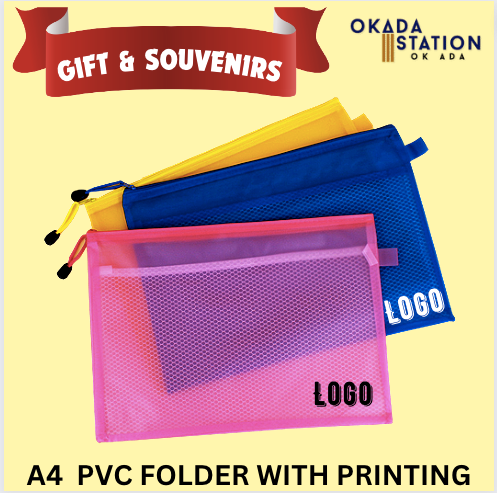 OK GIFT & SOUVENIRS : A4 PVC HOLDER WITH ZIP + PRINTING LOGO