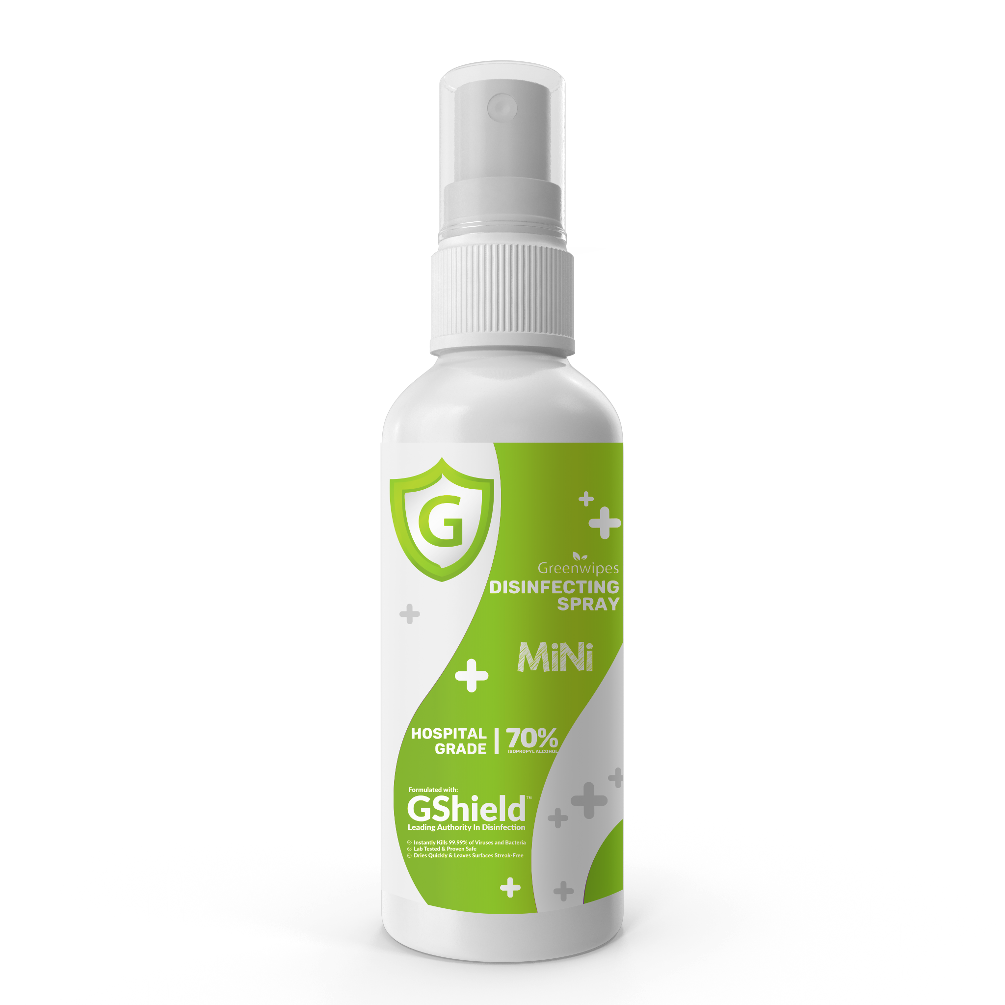 GREENWIPES® GSHIELD 70% ALCOHOL DISINFECTANT SPRAY – MINI (100ML)