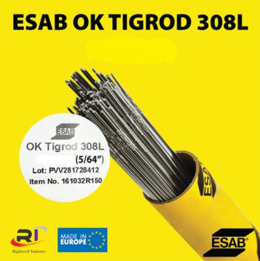 RIGHTWELL ESAB OK TIGROD 308L STAINLESS STEEL TIG WELDING ROD ( 5KG)