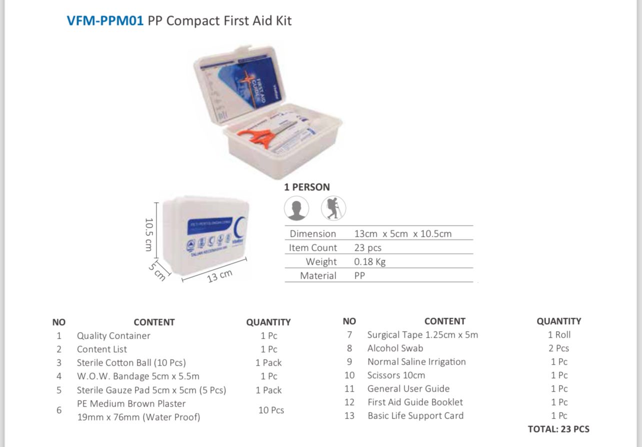 Vitalfour First Aid Kit (1-2 person)