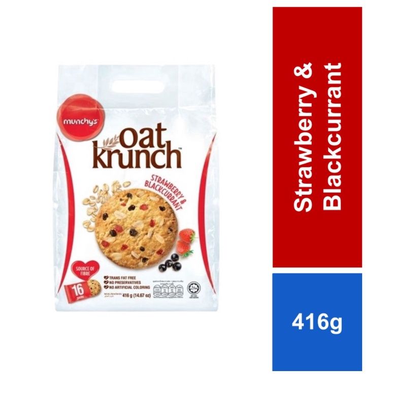 Munchy's Munchy’s Oat Krunch Strawberry & Blackcurrant 416g x 16s