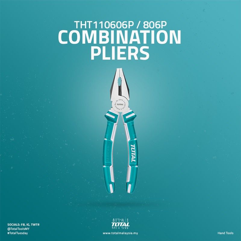 TOTAL COMBINATION PLIERS (6"/8") THT110606P/THT110806P