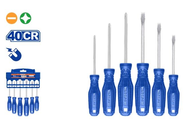 WADFOW 6PCS SCREWDRIVER SET 40CR WSS2206