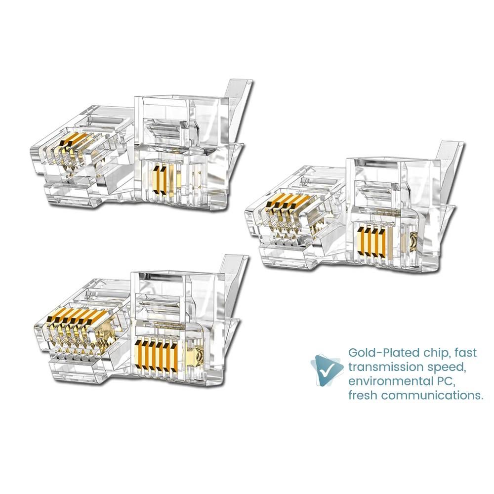RJ11 RJ12 TELEPHONE CONNECTOR PLUG