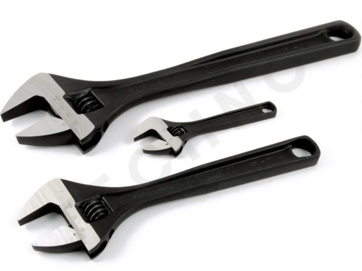 KENNEDY 4"/8"/12" PHOSPHATE FINISH ADJUSTABLE WRENCH SET