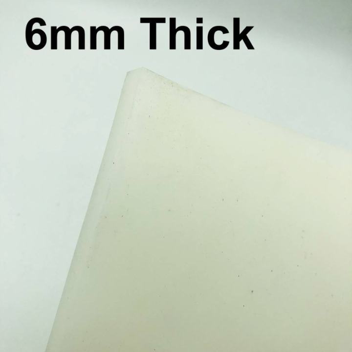 SILICONE RUBBER SHEET TRANSLUCENT 6MM THICK