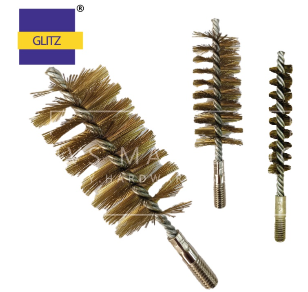 M- SAFE GLITZ BOILER BRUSH / TUBE BRUSH / CLEASING BRUSH / WITH THREAD - BRASS (1 PC)