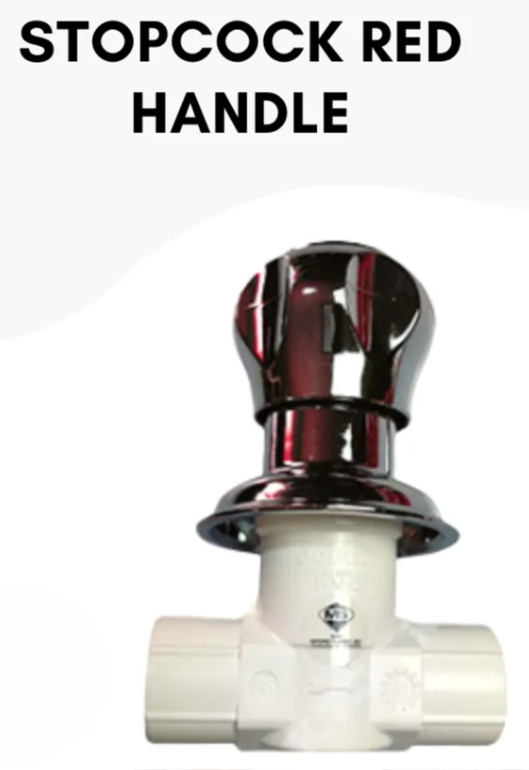 JOPEX STOPCOCK RED HANDLE - SCF05CP (1/2")