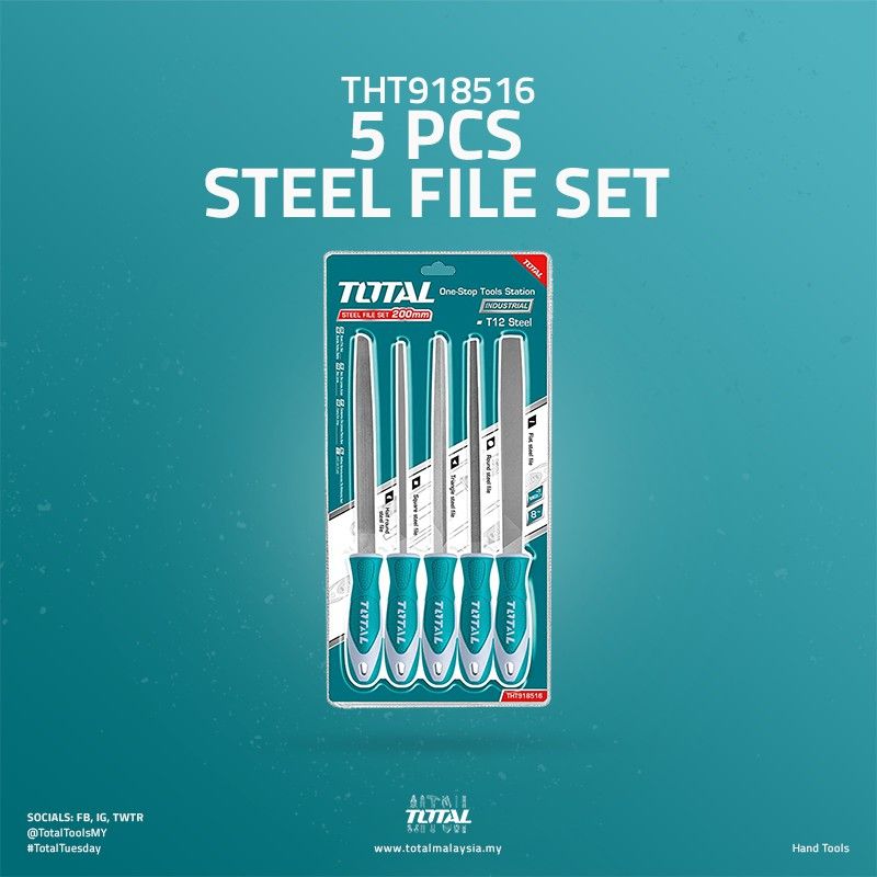 TOTAL STEEL FILE SET (5 PCS) THT918516