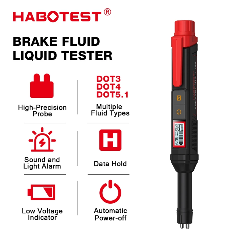 HABOTEST HT663 BRAKE FLUID LIQUID TESTER LCD DIGITAL