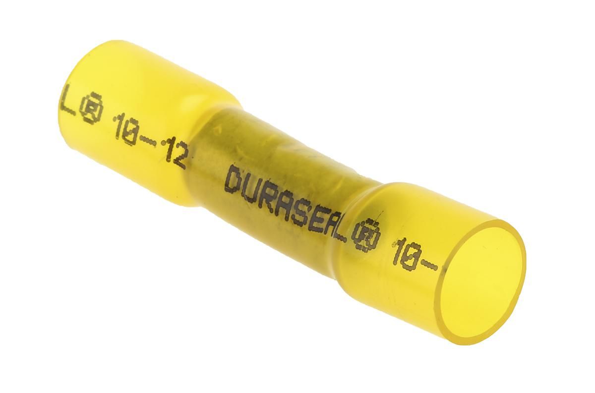 DURASEAL *TE Connectivity DuraSeal Butt Wire Splice Connector, Yellow, Insulated, Tin Plated 12-10 AWG - DS-10-12-RS [50S]