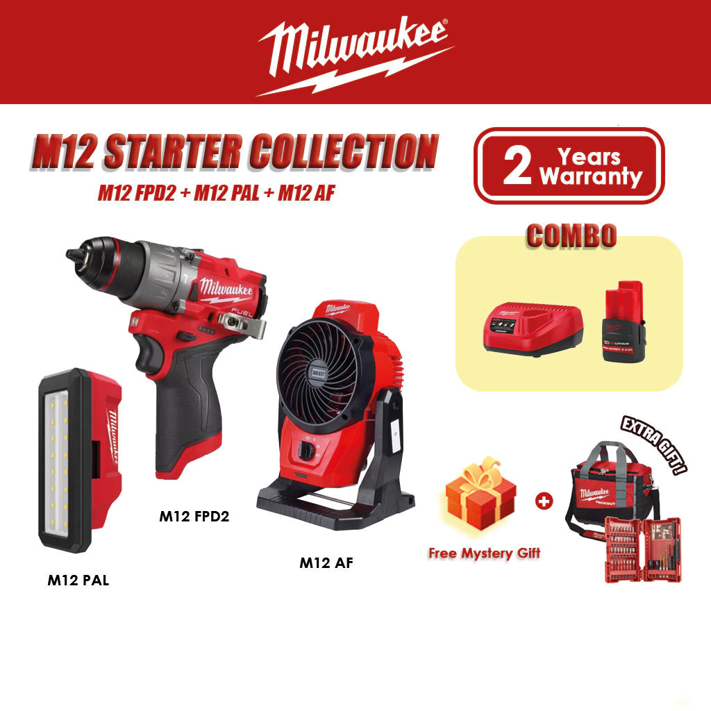 MILWAUKEE M12 Starter Collection M12 FPD2 Percussion Drill