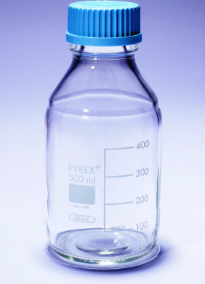 PYREX® Laboratory Bottles, Round, Clear, Pyrex
