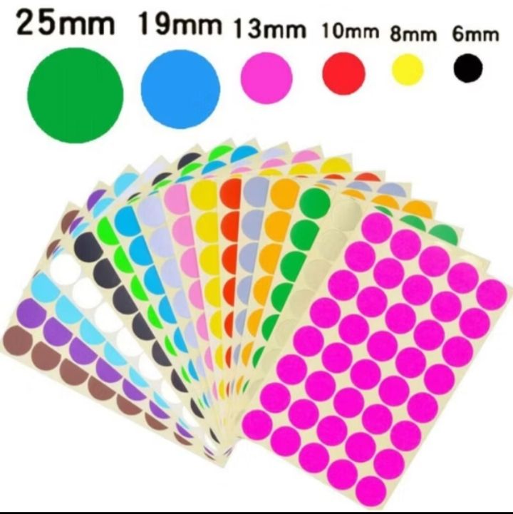 13 mm Round label sticker- 120pcs/ Sheet x 10 sheet/ pack