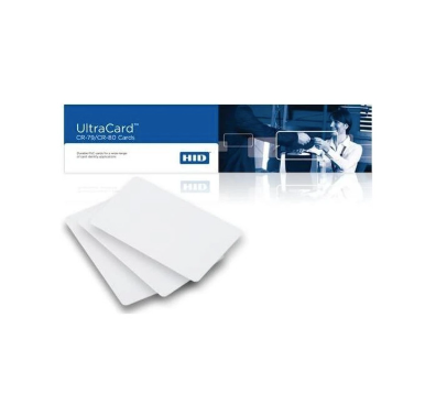 FARGO HID UltraCard Adhesive Plastic White ID Cards CR80 82266 (100cards/pack)