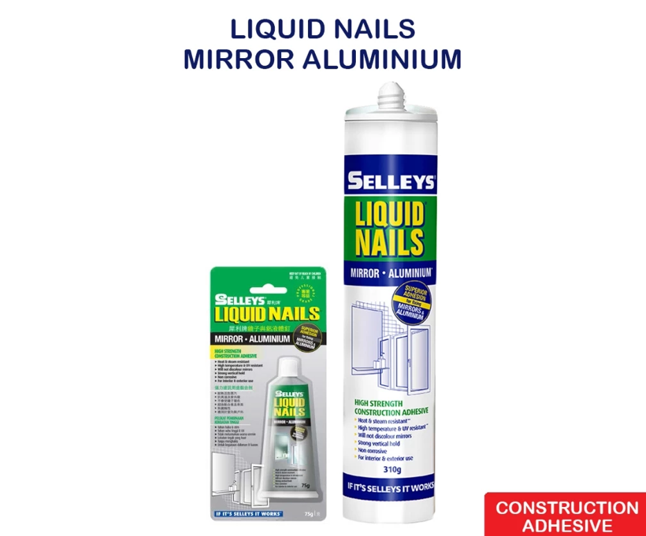SELLEYS LIQUID NAILS MIRROR ALUMINIUM (75G/310G)