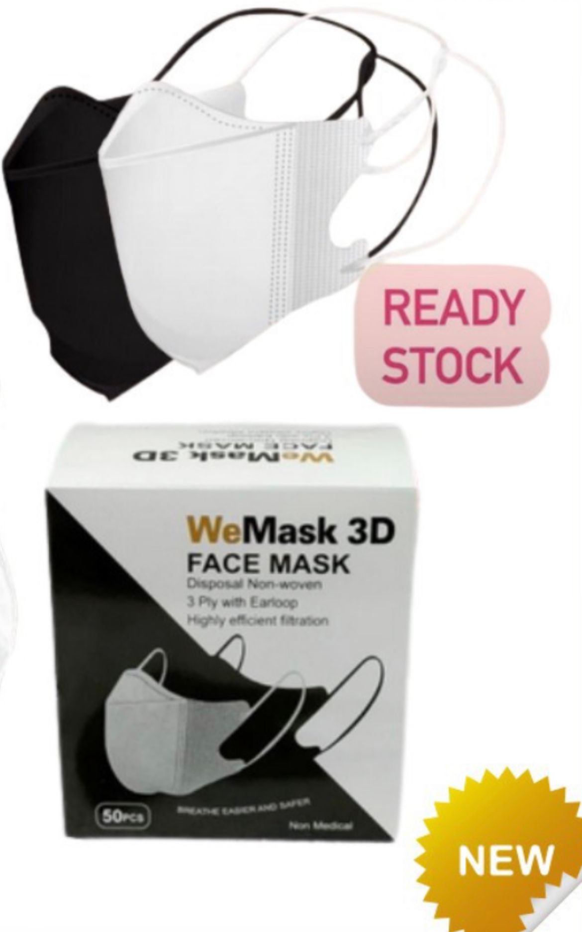 Qs Facemask Duckbill Hijab Headloop 3D